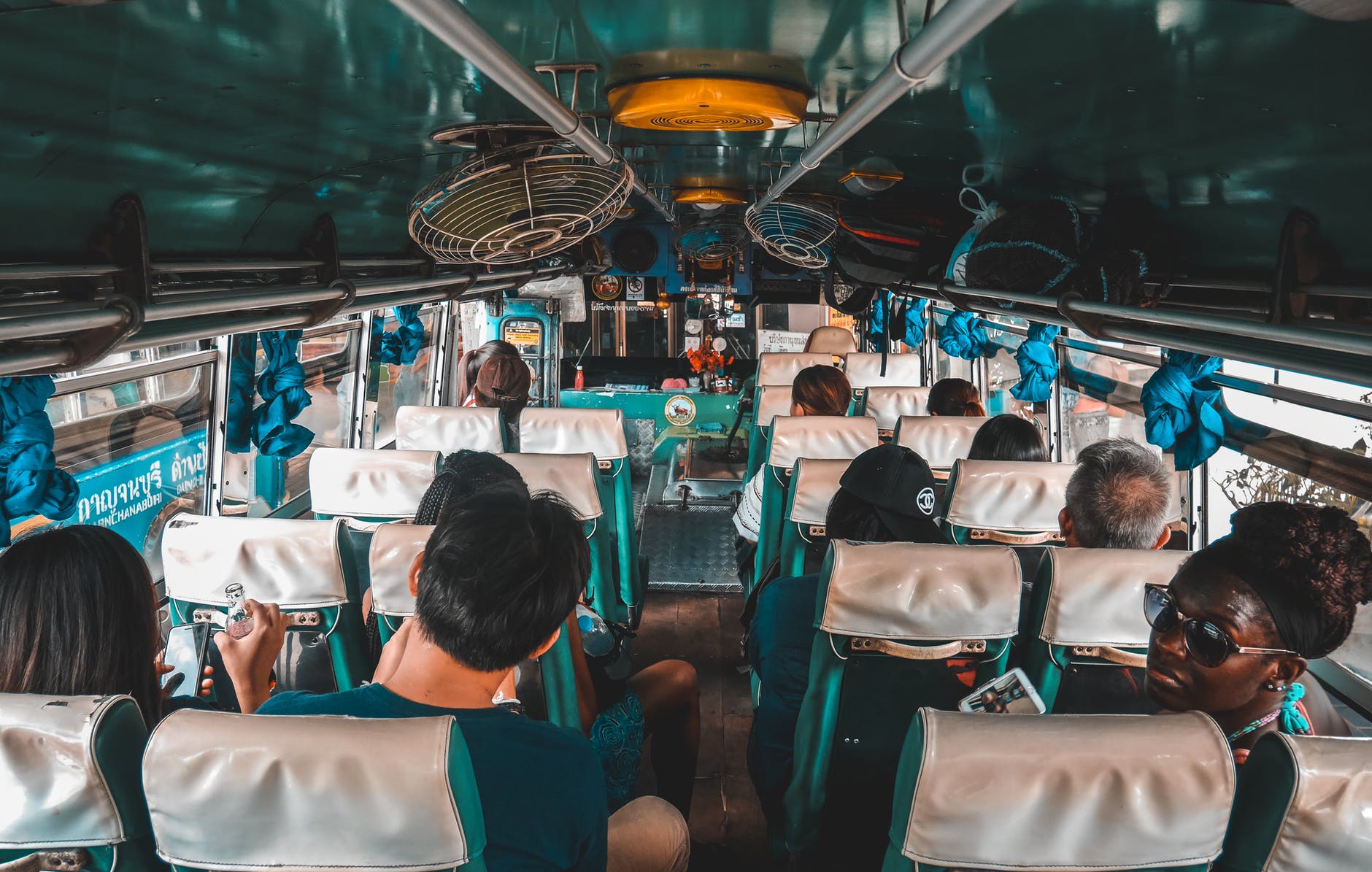 people sitting inside bus